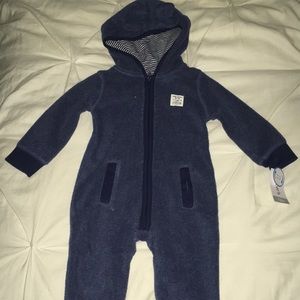 Carter’s fleece zipper one piece 12m